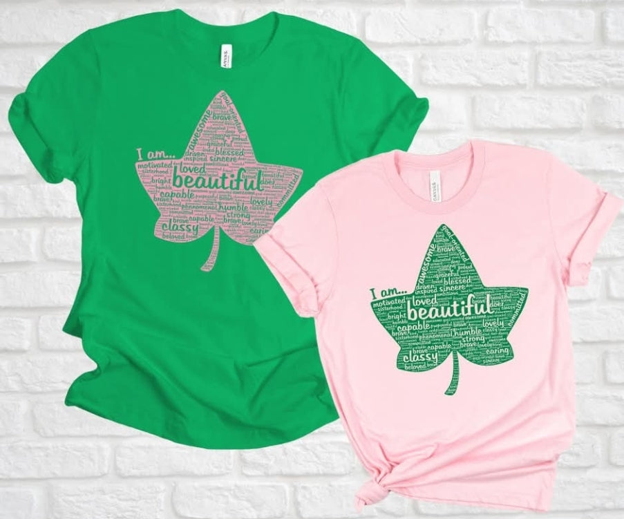 I am ivy leaf word art