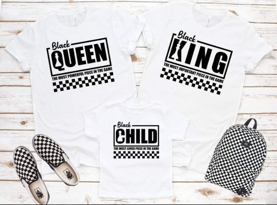Black Family, Queen, King, and Child