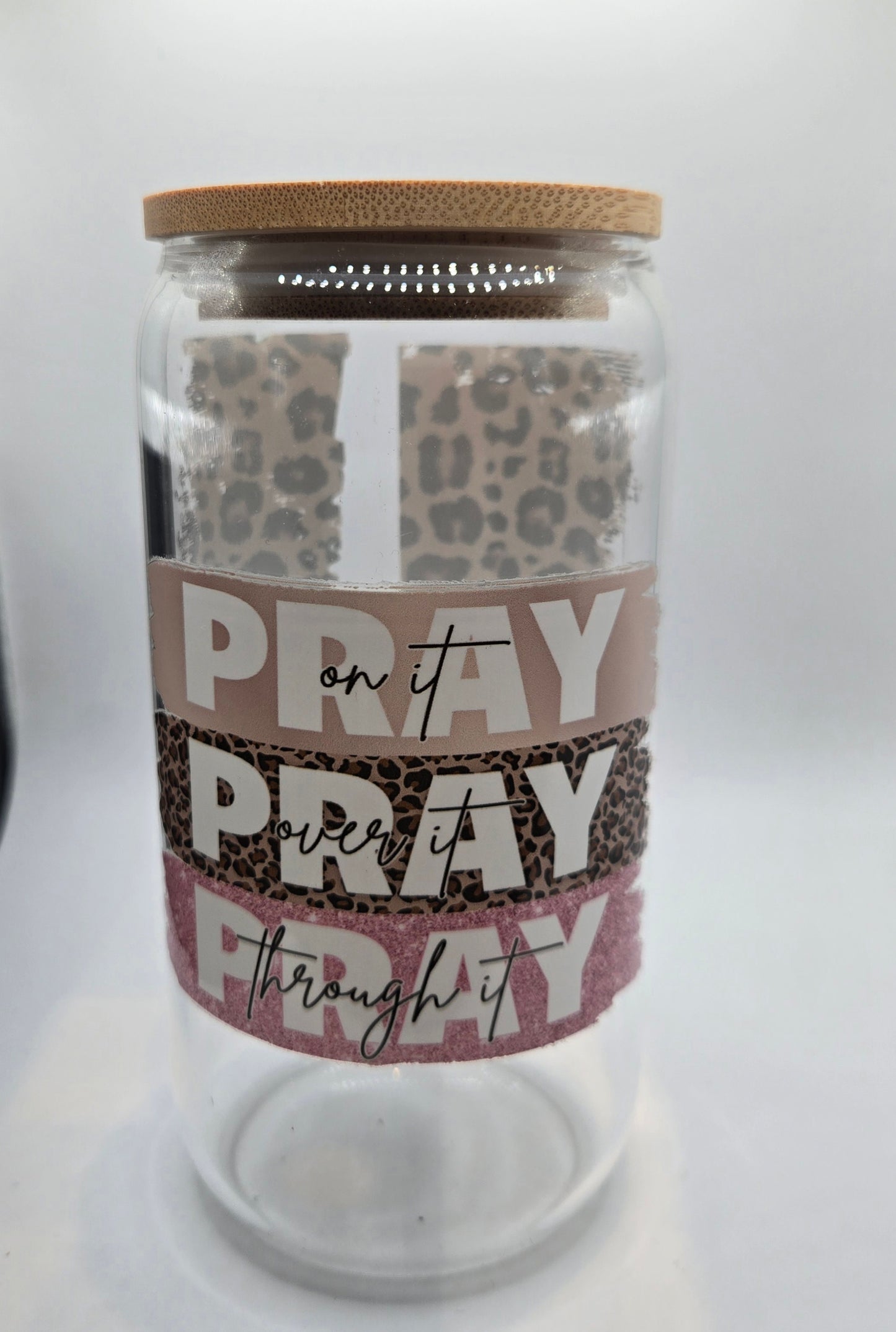 Glass Tumblers with a bamboo lid and straw